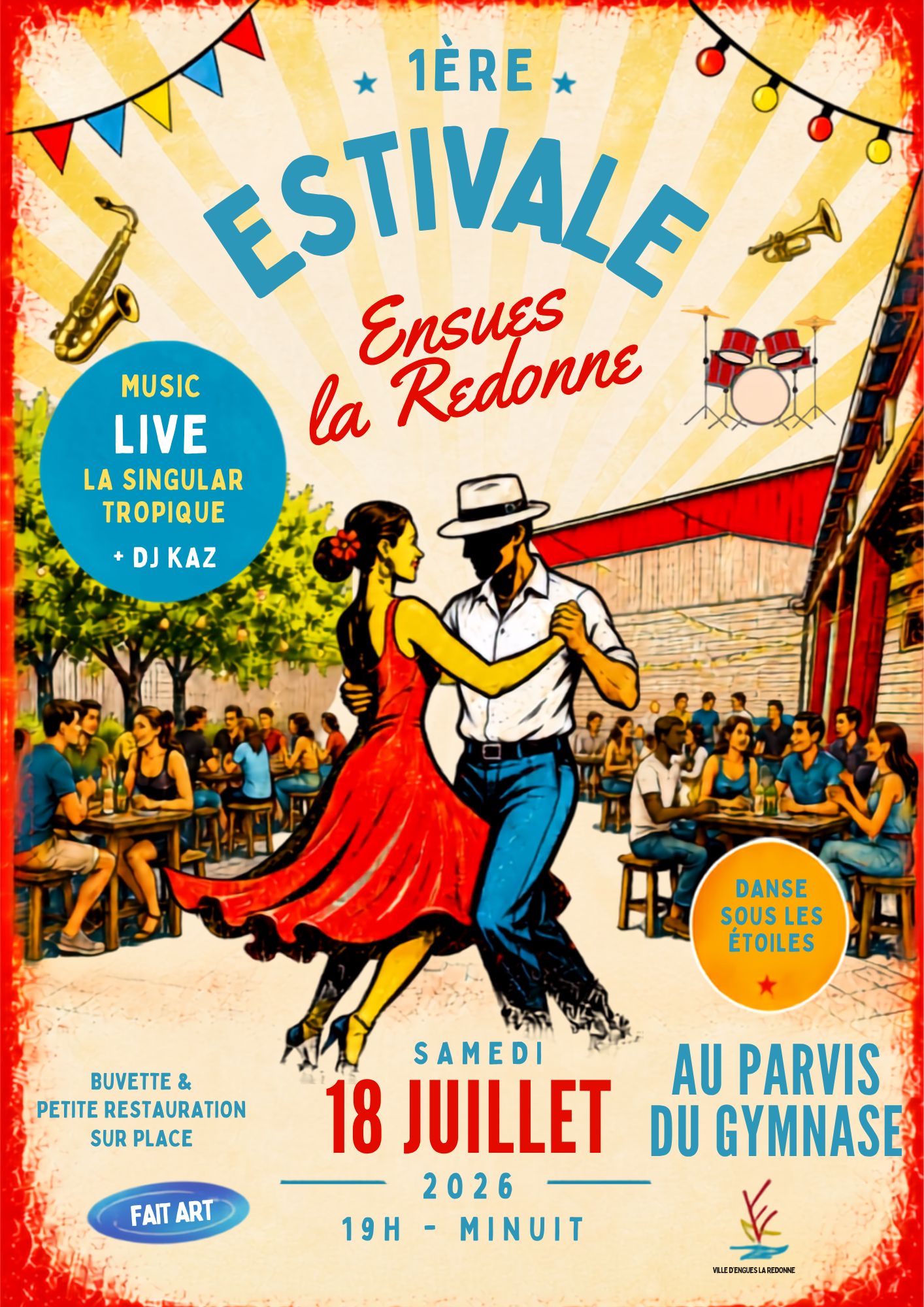 Affiche officielle de l'Estivale Fait'Art Ensuès-la-Redonne